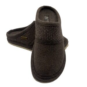 Haflinger Women EU 38 US 7.5 Slipper Clog Pure New Wool Brown Germany